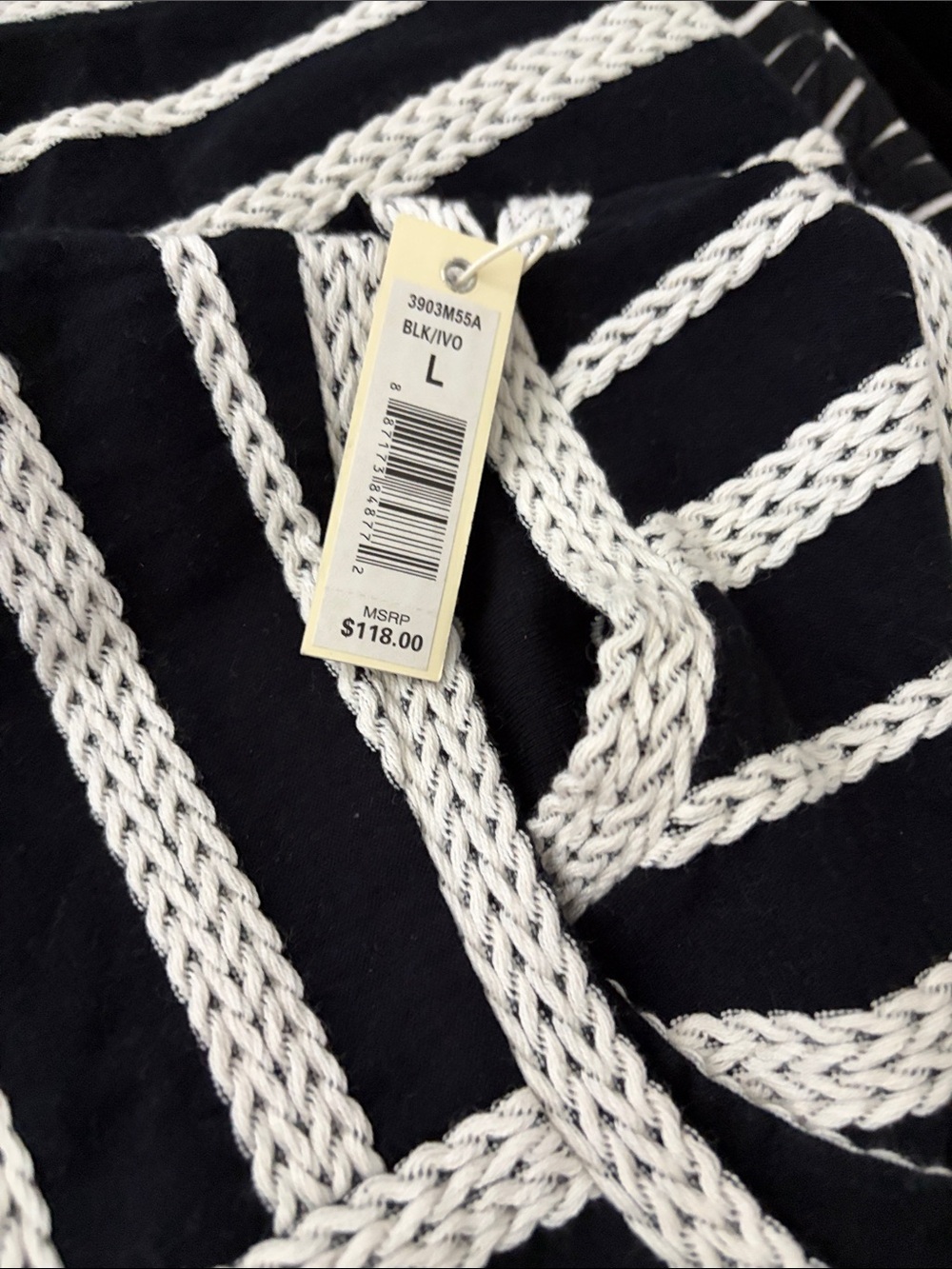 Max Studio Black and White Striped Sleeveless Knit Mini Dress - Picture 2 of 4